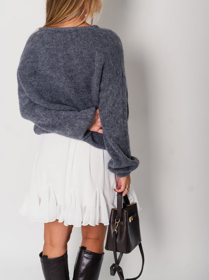 Hanni Soft Strickjacke - Dunkelgrau